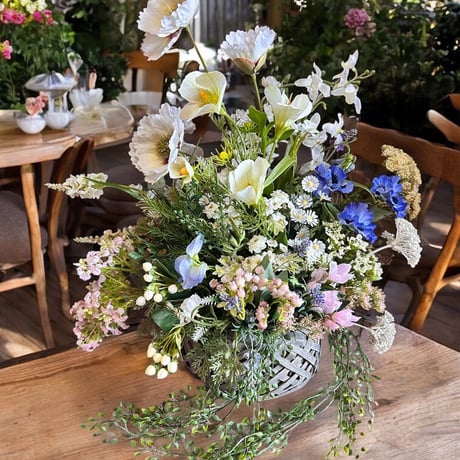 光触媒　人工観葉植物　ウォールグリーン　フェイクグリーン　野花春の花5353