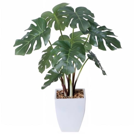 光触媒　人工観葉植物　ウォールグリーン　フェイクグリーン　モンステラポット40