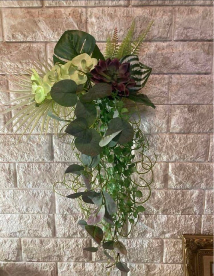 光触媒　人工観葉植物　ウォールグリーン   造花　インテリア　ハイビスカス69 光触媒人工観葉植物ウォールグリーン 造花インテリアハイビスカス69