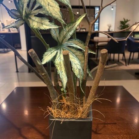 光触媒　人工観葉植物　ウォールグリーン　フェイクグリーン　ケナフスプレー下枝付き