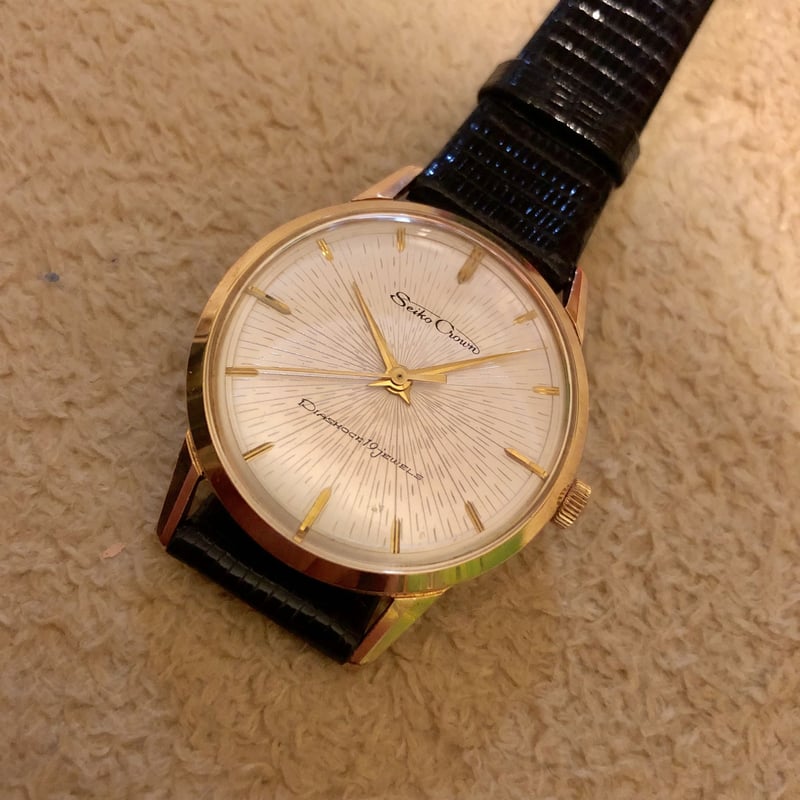 1960年製 セイコー クラウン seiko crown 変わり文字盤 分解掃除済み 