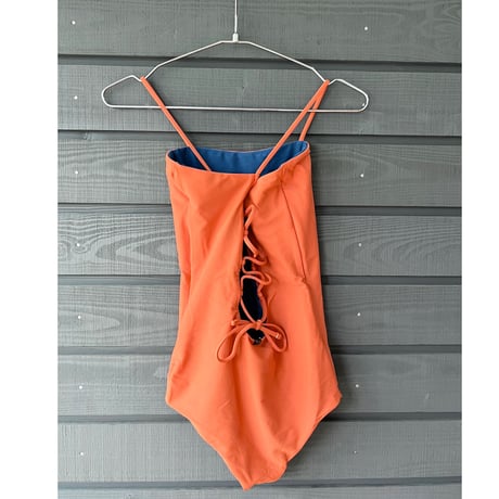 Reversible Bustier One Piece Vintage Blue xVintage Orange