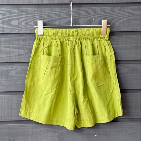 Bamboo100% Fabric Mustard Green Short Pants