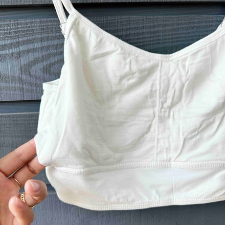 Modal Spandex　Relax Fit Bra White