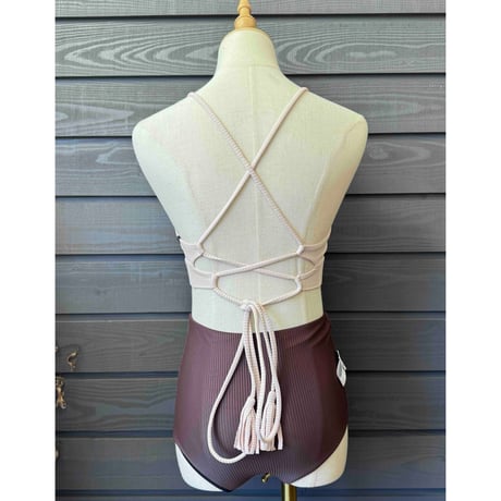 High Waist Bottom ♻️ecoRib Chestnuts