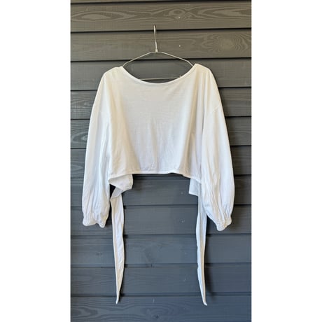 Bamboo Cotton Ribbon Top White