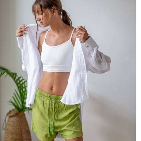 Modal Spandex　Relax Fit Bra White