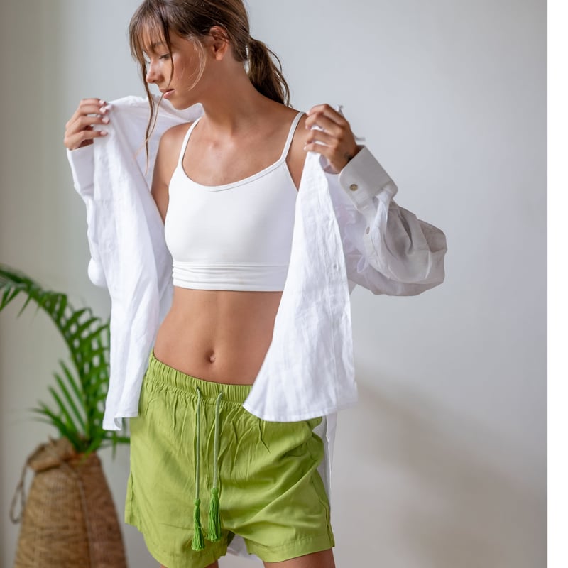 Modal Spandex Relax Fit Bra White | via Bella