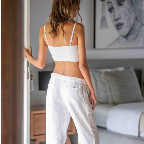 Modal Spandex　Relax Fit Bra White