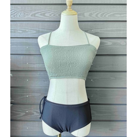 Shirring Bustier Matcha Milk