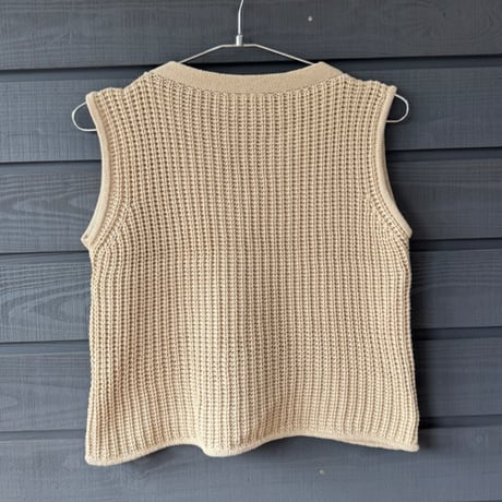 Cotton Knit Vest Kinari