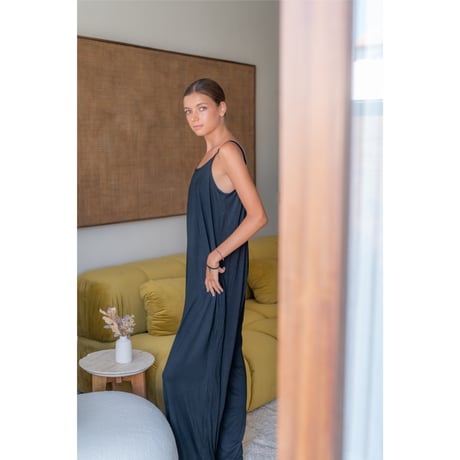 Simple Jump Suit Bamboo Cotton Black
