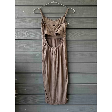 Modal Spandex　Relax Fit Bra Top Tight One Piece Mocha Brown