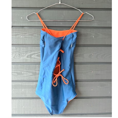 Reversible Bustier One Piece Vintage Blue xVintage Orange