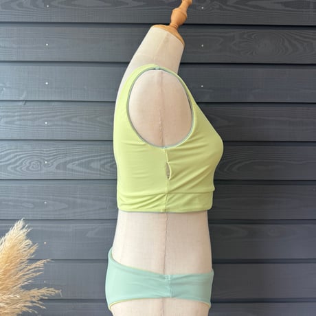 Reversible Bikini Top　Lichen x Melon