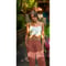 Linen Viscose Wide Flare Pants Rhust