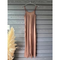 Simple Jump Suit Modal Spandex Mocha Brown