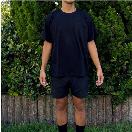 Bamboo Cotton Palm print Tshirt Black
