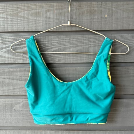 Reversible Bikini Top　Tropic Leaf x Deep Ocean