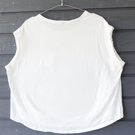 Bamboo Cotton Easy Tank　White