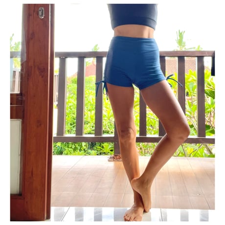 Side Ribbon Short Pants　Vintage Blue