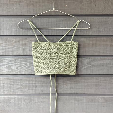 Shirring Bustier Matcha Milk