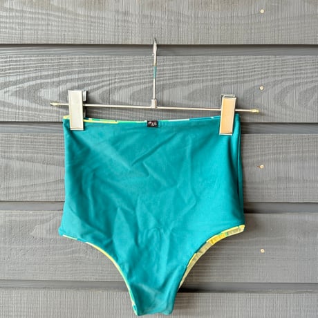 Reversible High Waist Bottom  Tropic Leaf x Deep Ocean