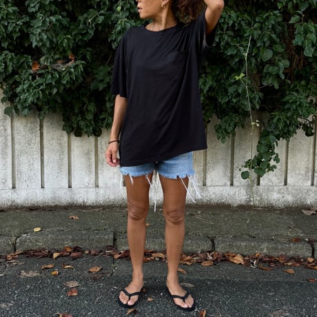 Bamboo Cotton Simple Tshirt Black