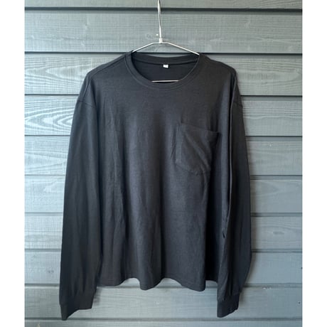 Bamboo Cotton Palm print Long T-shirt Black