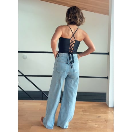 ♻️Repreve®︎ eco Rib Bustier One Piece Black Rib