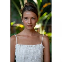 Linen Viscose Ribbon Cami Kinari