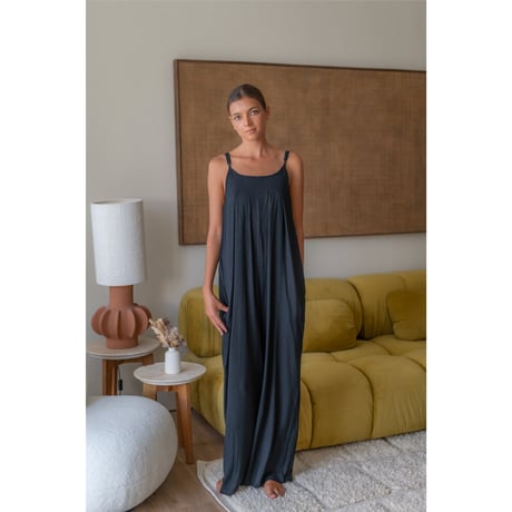 Simple Jump Suit Bamboo Cotton Black