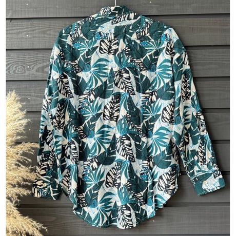Bamboo100% Fabric Tropic Leaf Oxford Shirt