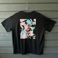 Bamboo Cotton Palm print Tshirt Black