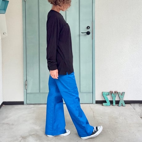 Bamboo Cotton Simple Long T-shirt Black