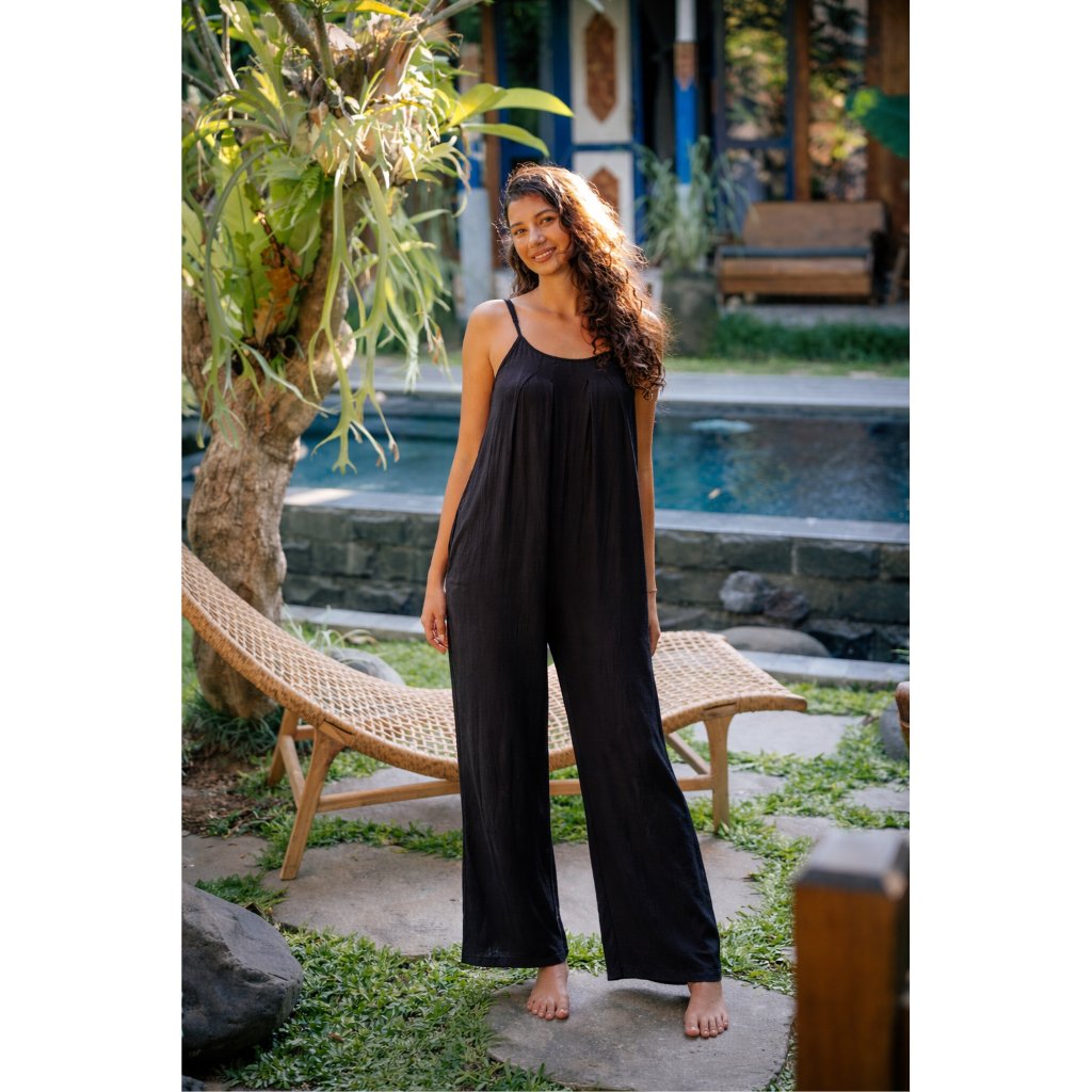 Simple Jump Suit Double Gauze | via Bella