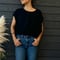 Bamboo Cotton Easy Tank　Black