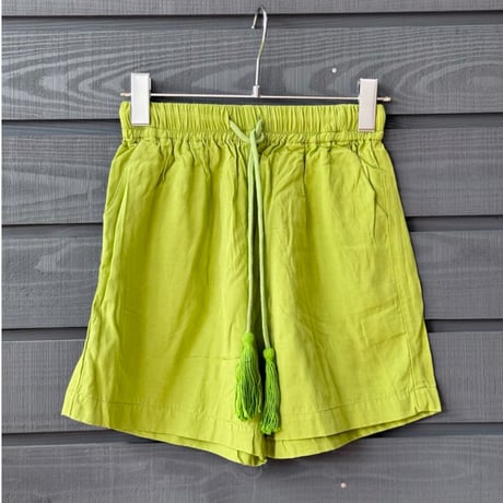 Bamboo100% Fabric Mustard Green Short Pants