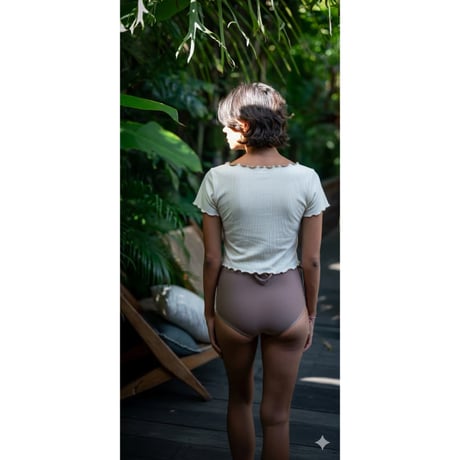 Lilly Top Short Sleeve ♻️eco Rib Almond