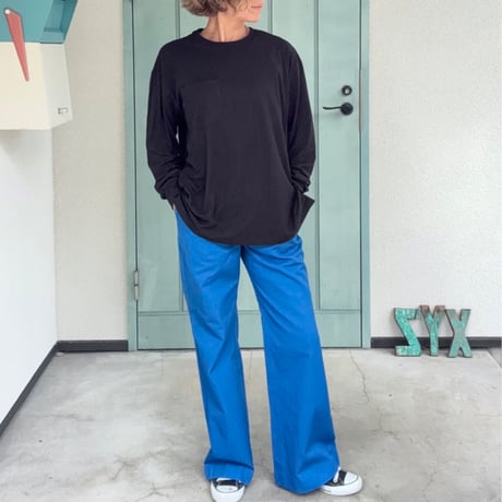 Bamboo Cotton Simple Long T-shirt Black