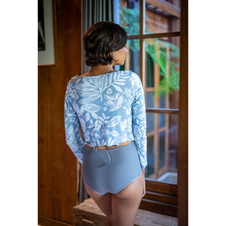 Lilly Top Long Sleeve Bali Flower Ash