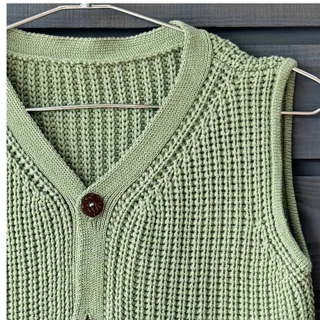 Cotton Knit Vest Matcha