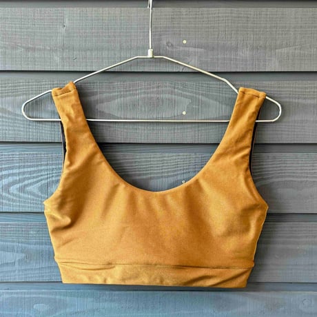 Reversible Top Shiny Cinammon x Black