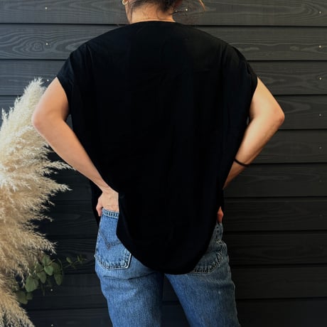 Bamboo Cotton Easy Tank　Black