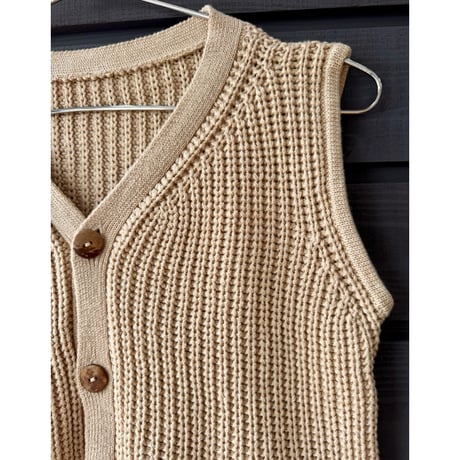 Cotton Knit Vest Kinari
