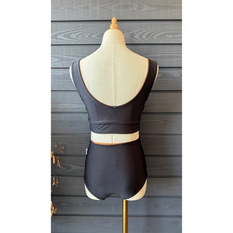 Reversible Top Shiny Cinammon x Black