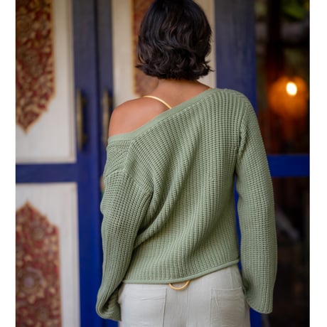 Cotton Knit Cardigan Matcha