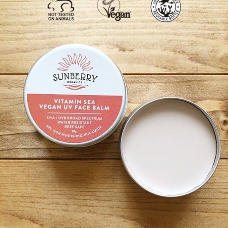 【顔・唇用】SUNBERRY ORGANICSナチュラル日焼け止め / 顔・唇用ヴィーガンバーム