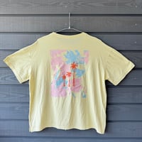 Bamboo Cotton Palm print Tshirt Banana Milk