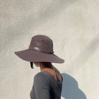 ツバ広め撥水ハット　Dark Brown